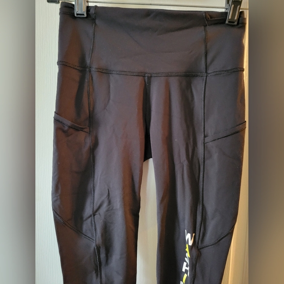 Lululemon Fast & Free Crop II *Nulux 19" SoulCycle Washington DC Black Size 4 - Picture 3 of 14